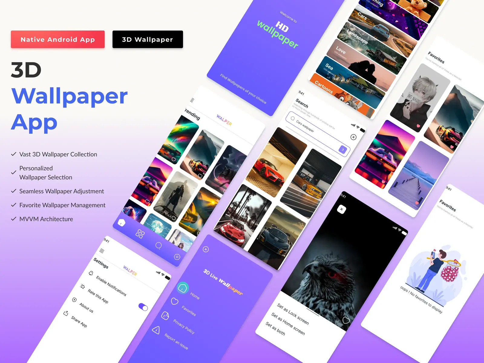 3D Wallpaper project preview