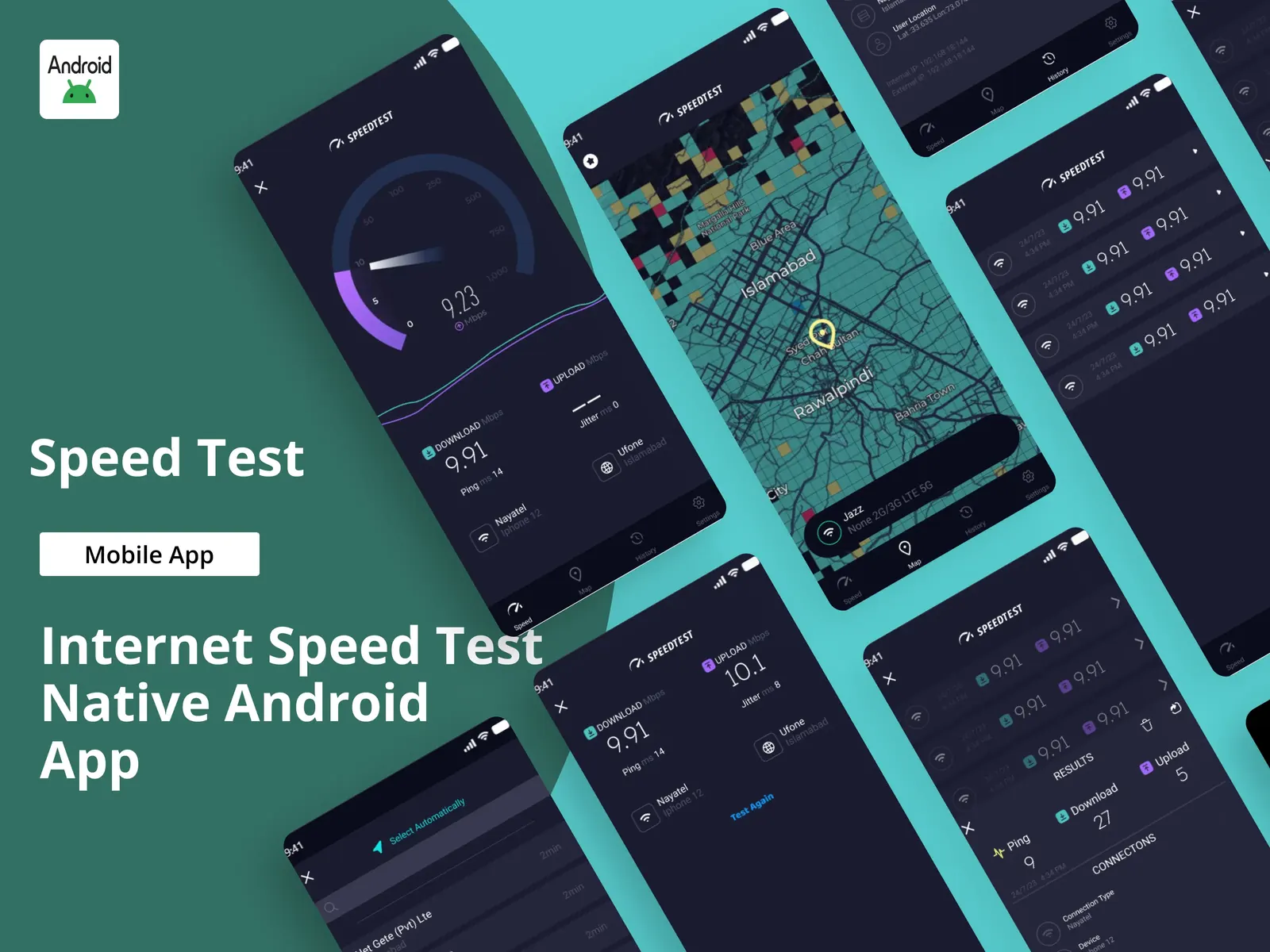 Speed Test & WiFi Analyzer project preview